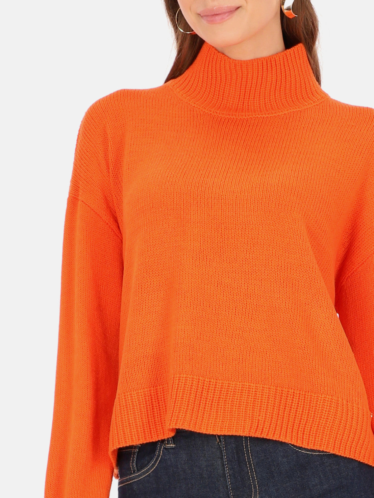 Sweter oversize damski ze stójką Eye For Fashion Roca