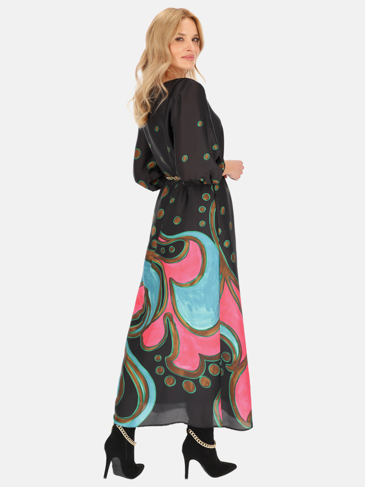 Sukienka maxi w kolorowe wzory L'AF Loretta