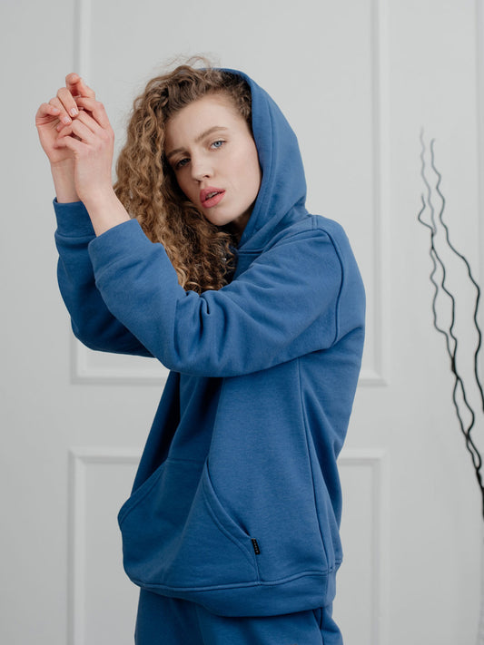 Bluza z kapturem i kieszenią kangurką Azuri