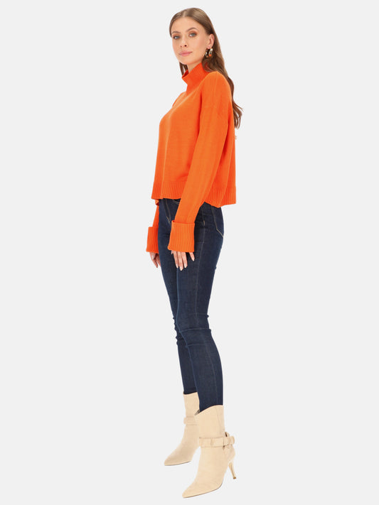 Sweter oversize damski ze stójką Eye For Fashion Roca
