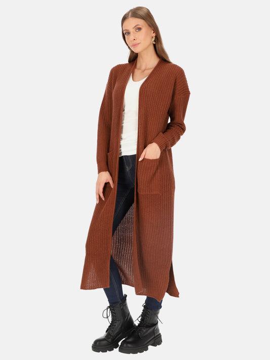 Długi kardigan damski z kieszeniami Eye For Fashion Verite