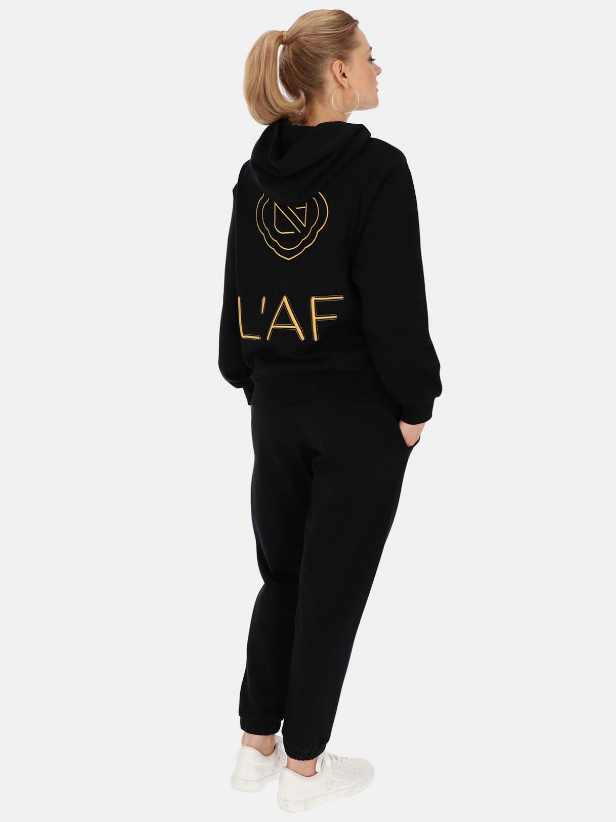 Czarna bluza z 3D haftem L'AF Bobi