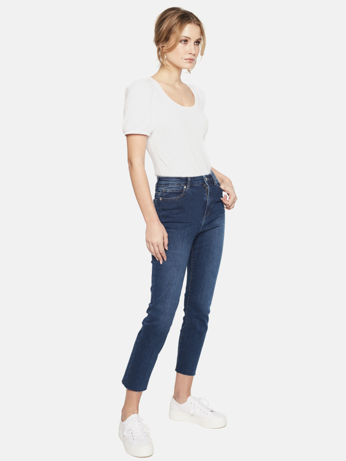 Niebieskie jeansy damskie L'AF Carli