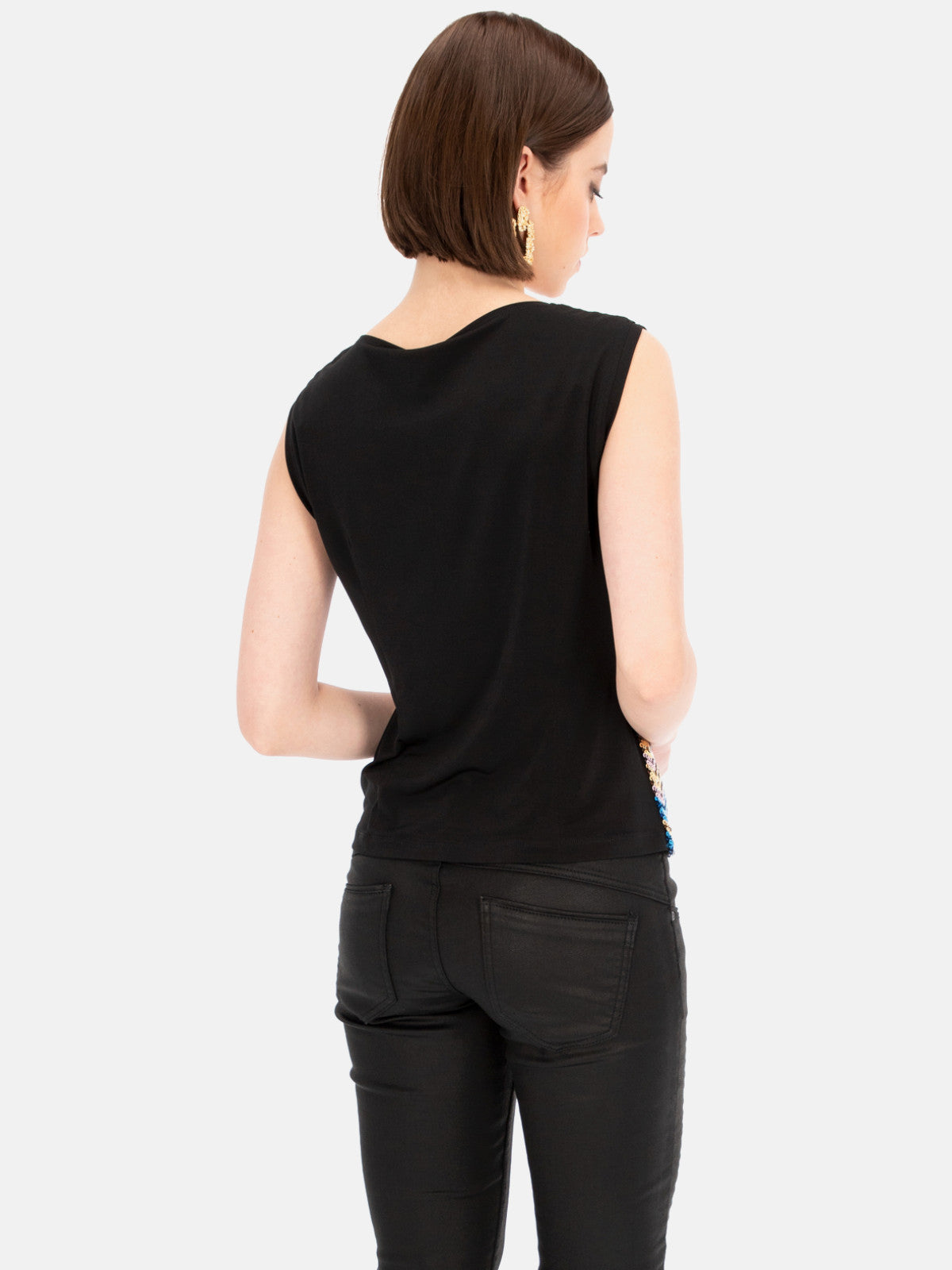 Top damski z cekinowym przodem L’AF Flesh