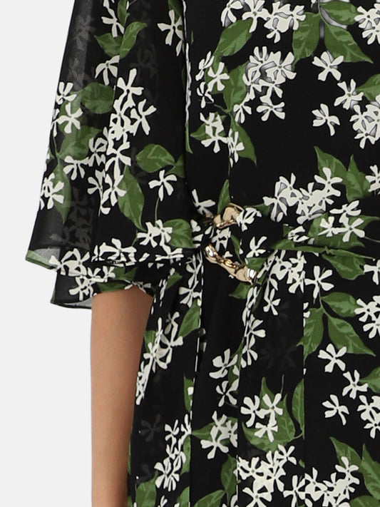 Czarna elegancka sukienka w kwiaty L’AF Jasmin