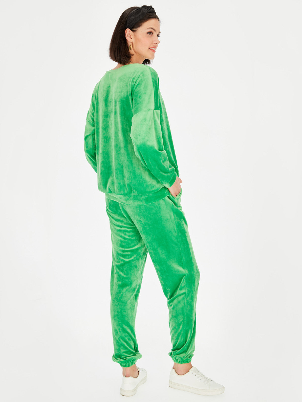 Welurowa zielona bluza L'AF Eden
