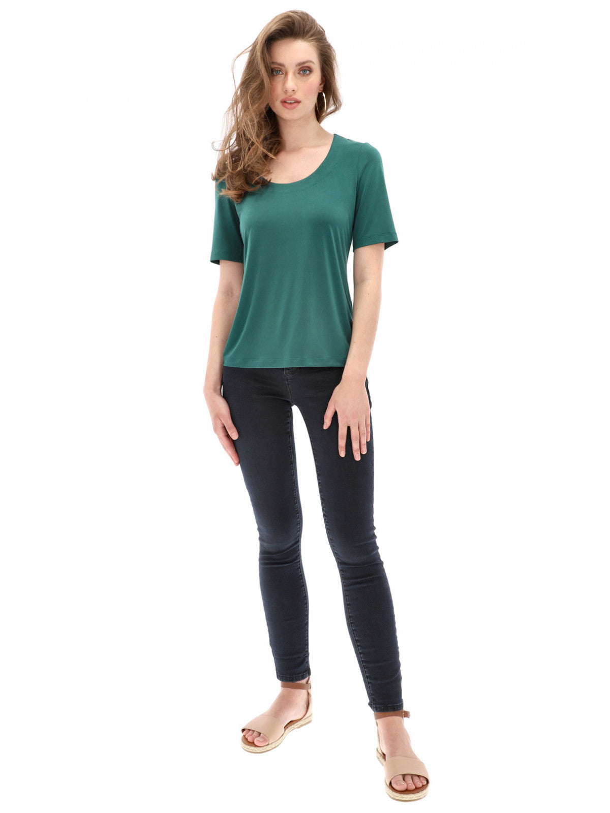Zielony t-shirt damski Potis & Verso Lora
