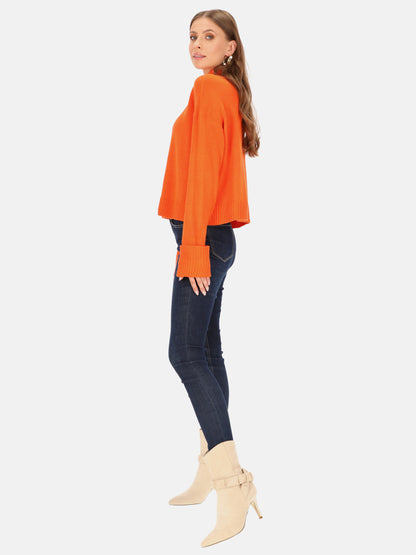 Sweter oversize damski ze stójką Eye For Fashion Roca