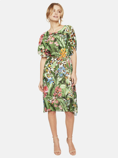 Sukienka oversize w tropikalne kwiaty L'AF Odella