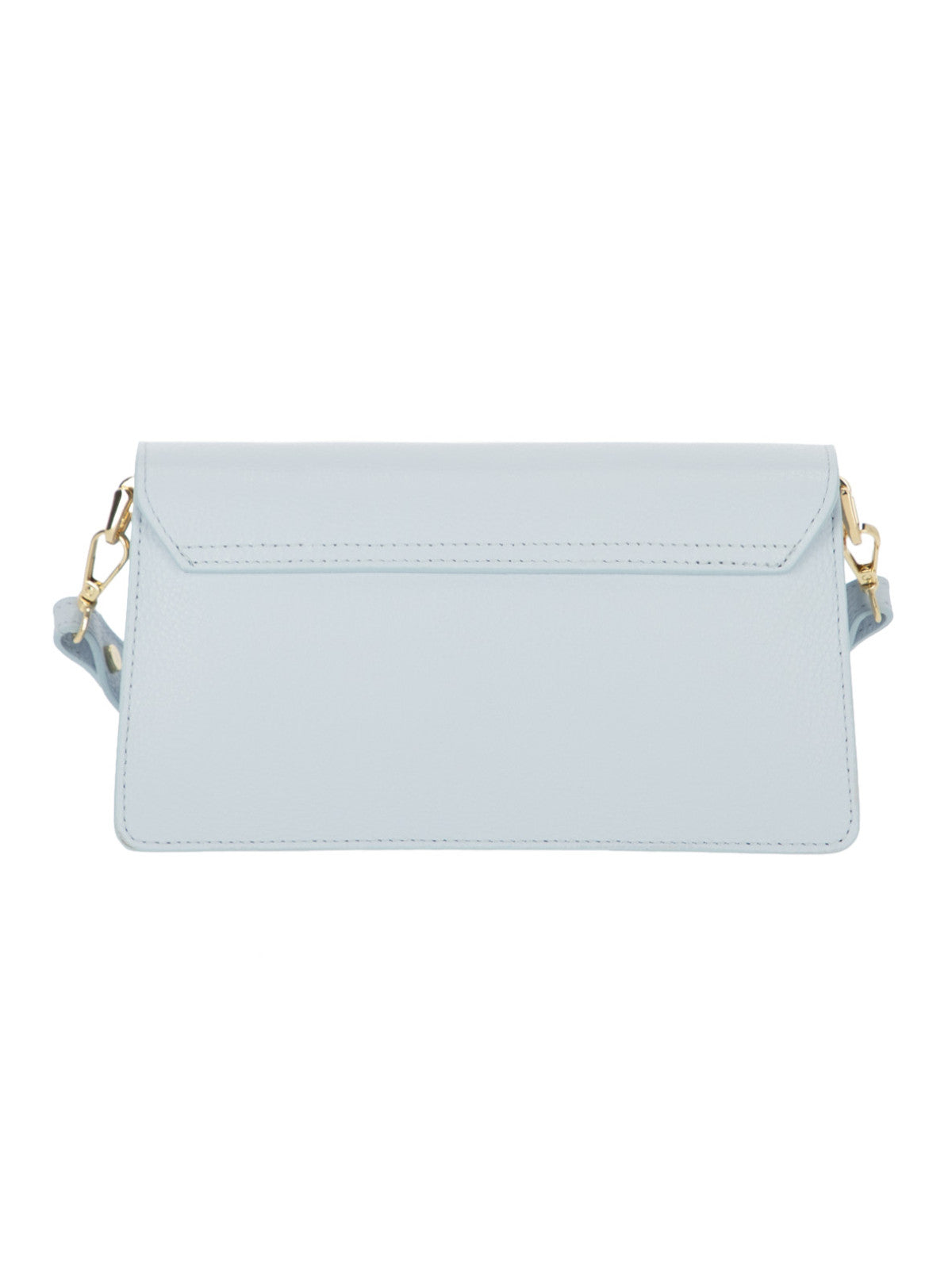 Elegancka torebka damska błękitna crossbody z klapą L’AF
