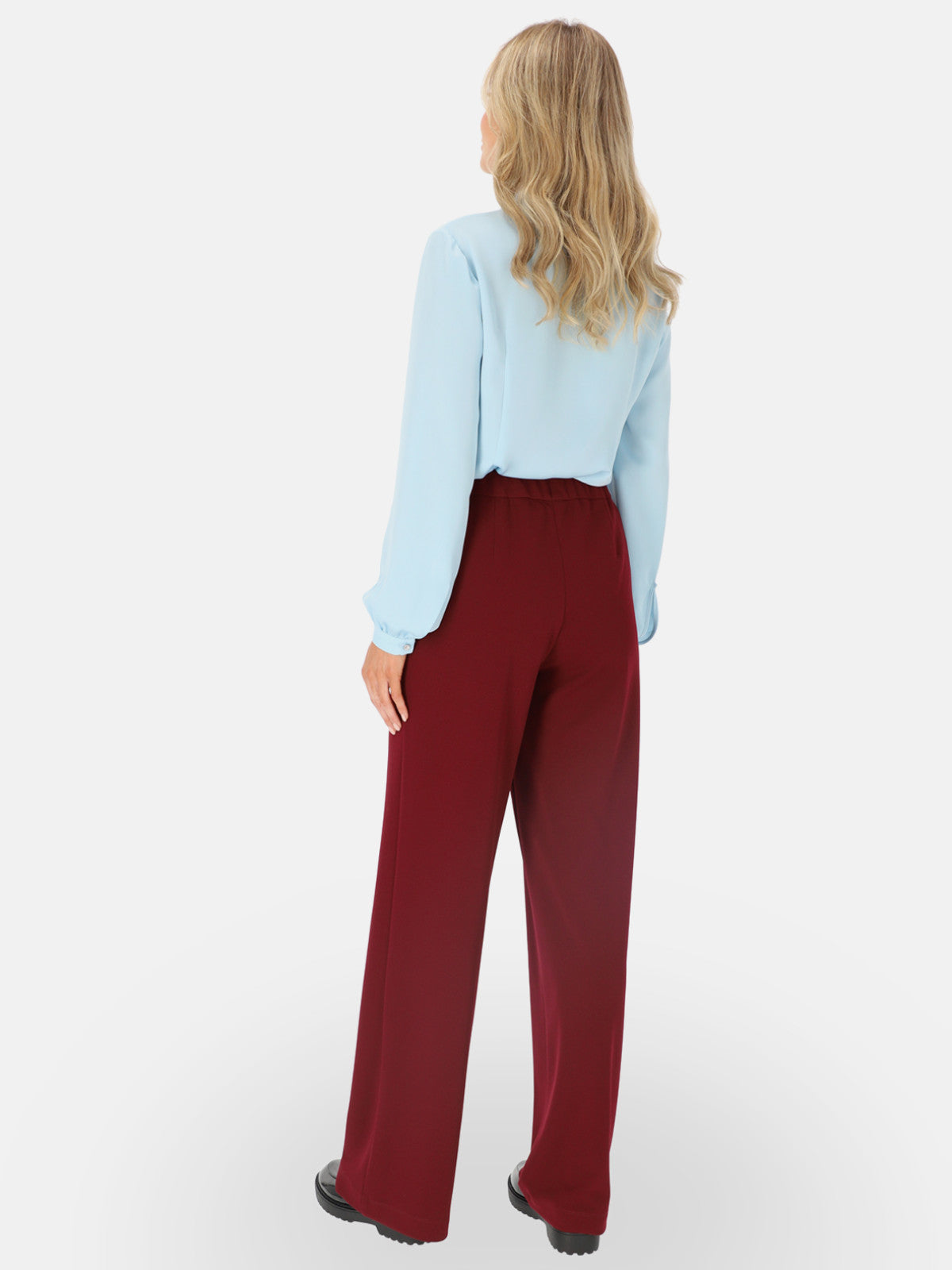 Bordowe spodnie damskie wide-leg L’AF Lorin