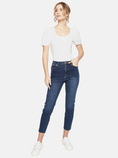 Niebieskie jeansy damskie L'AF Carli