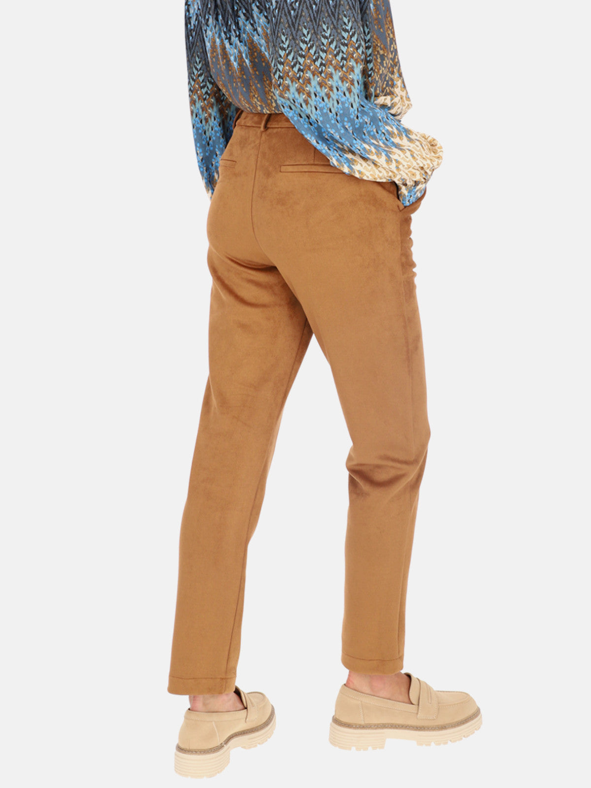 Wygodne spodnie damskie w kolorze camel Smashed Lemon 24597
