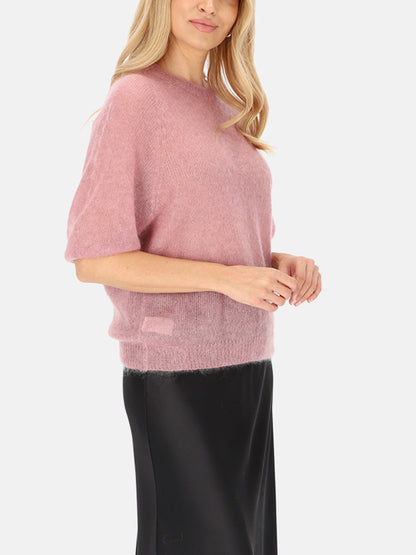 Różowy sweter moherowy damski L'AF Era