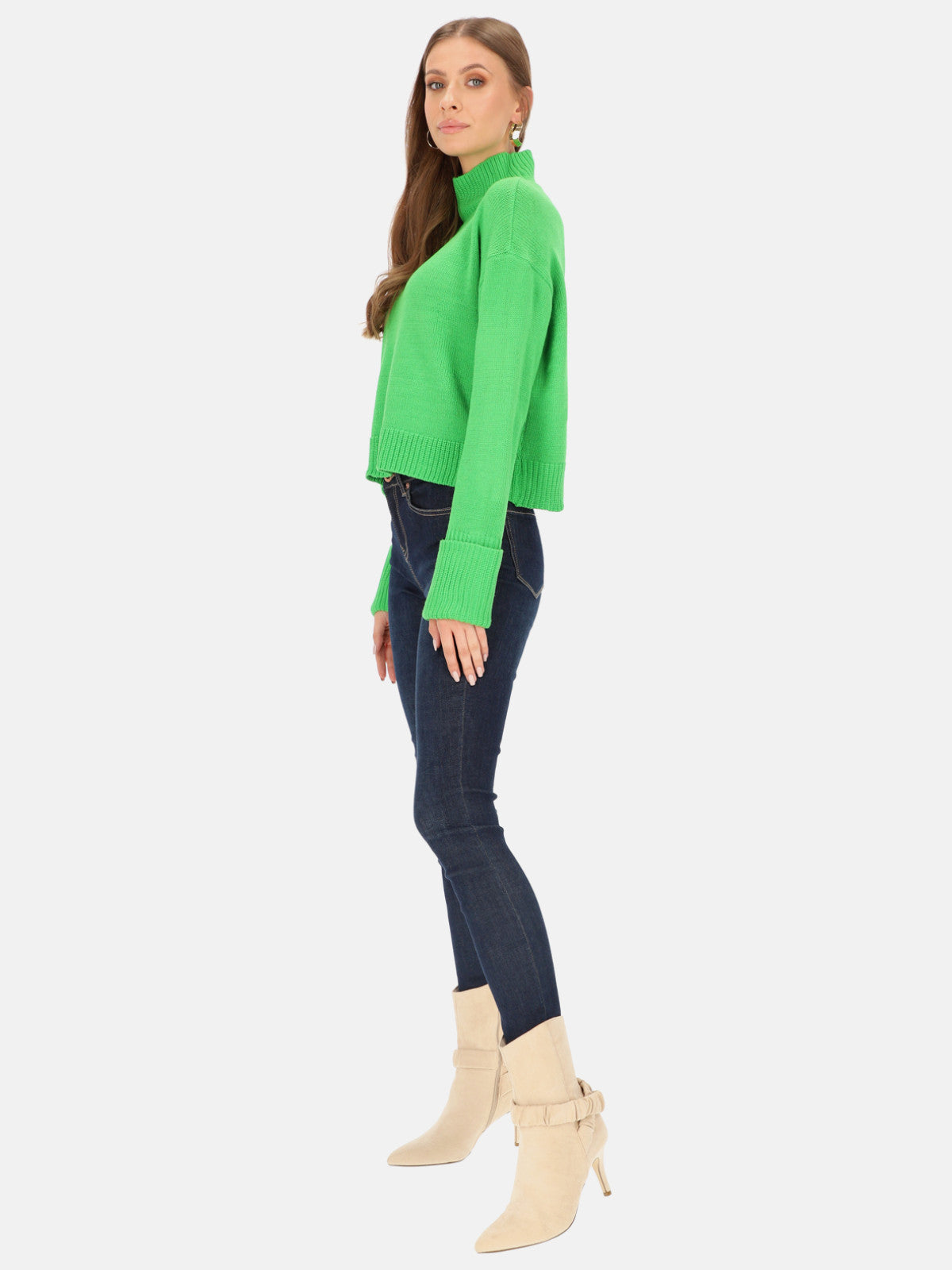 Sweter oversize damski ze stójką Eye For Fashion Roca