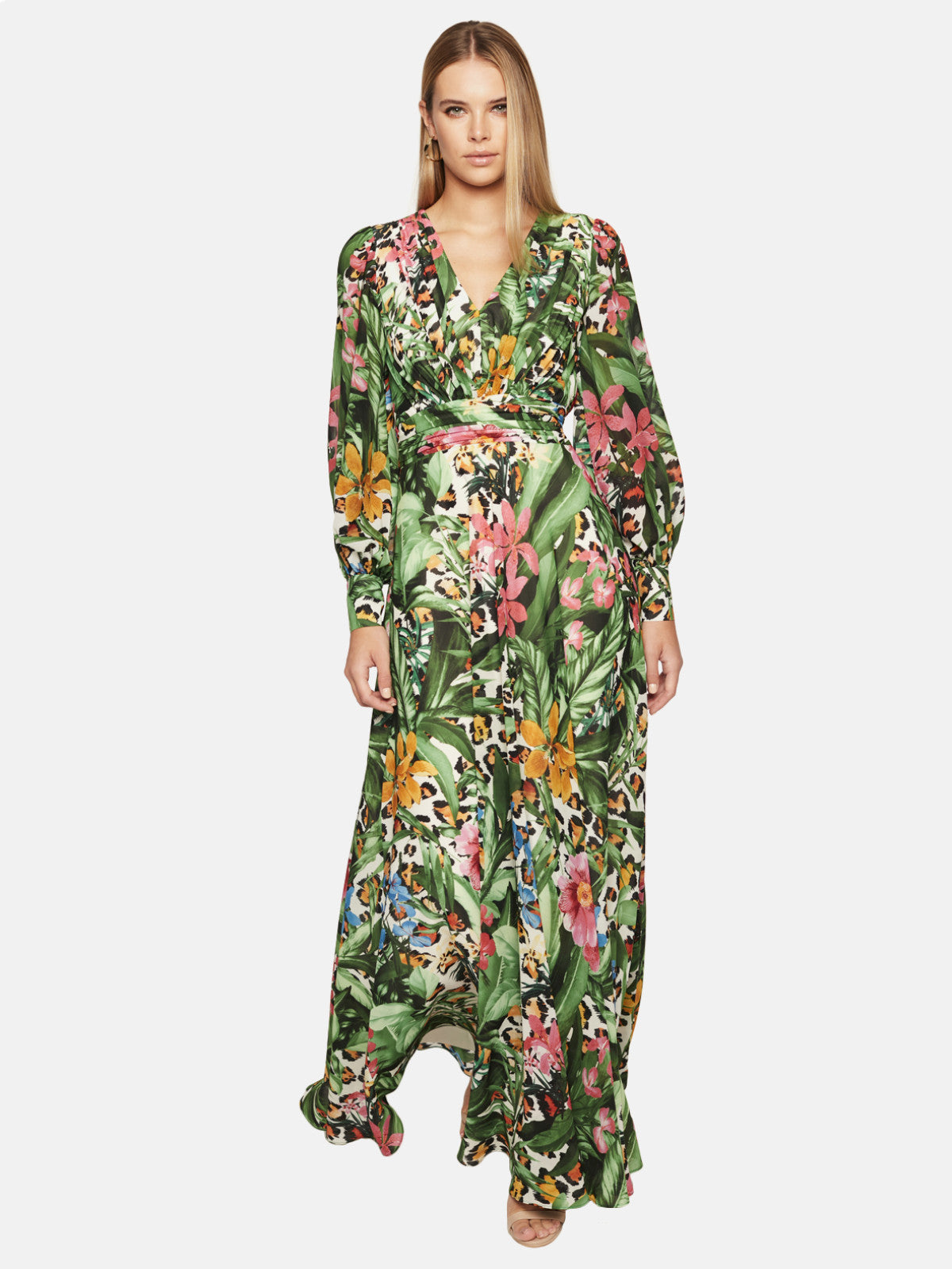 Sukienka maxi w tropikalne kwiaty L'AF Kailani