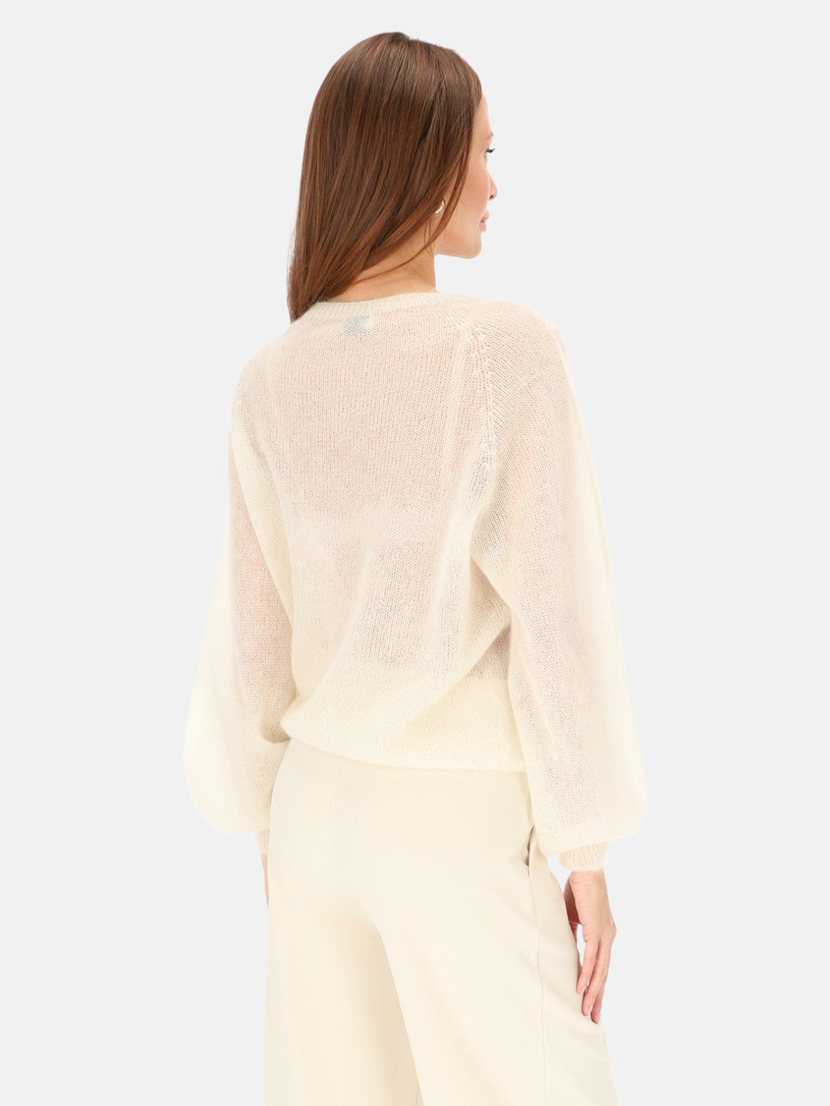 Lekki sweter damski moherowy ecru L’AF Kora