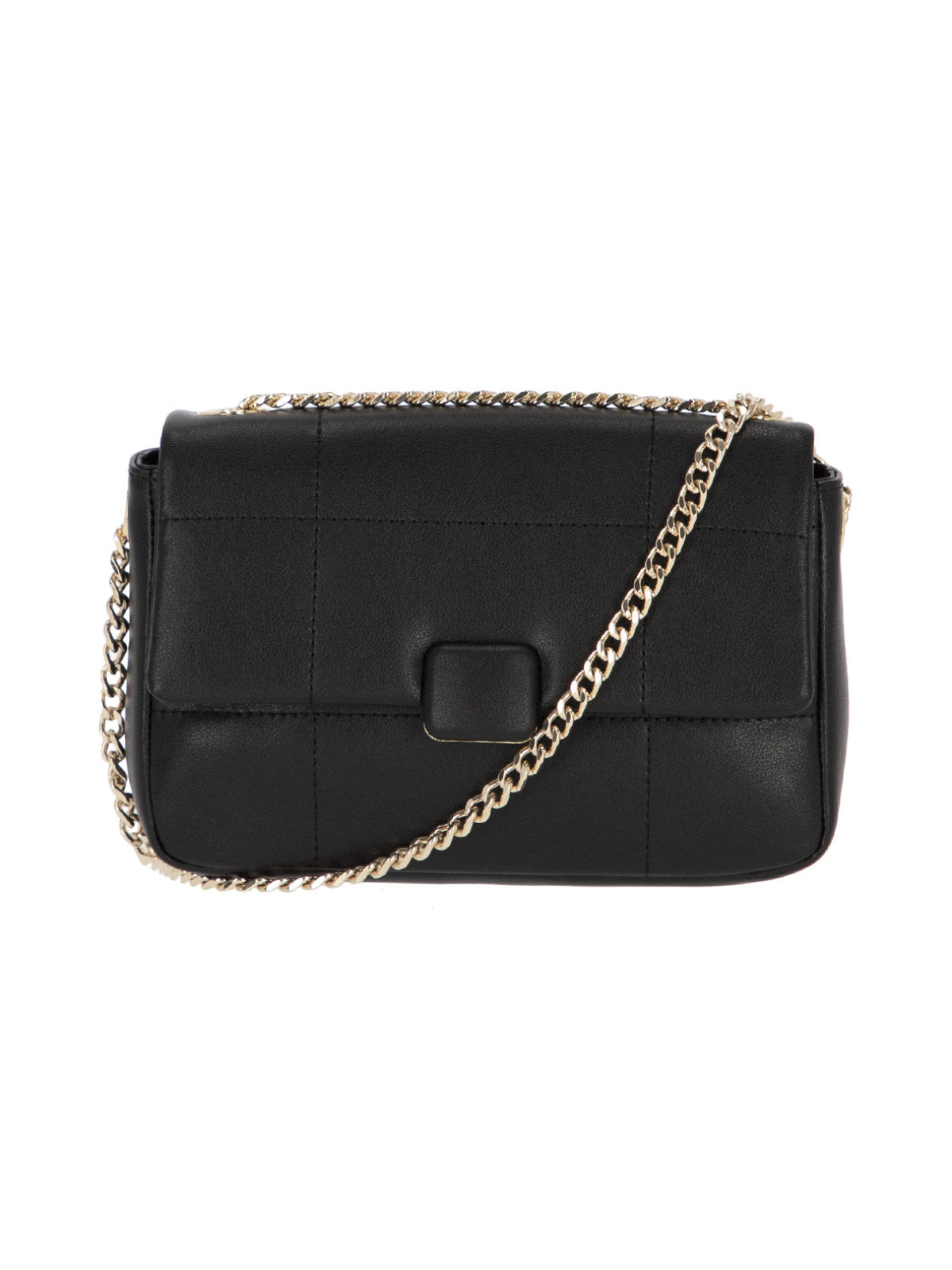 Czarna torebka damska skórzana flap bag L'AF