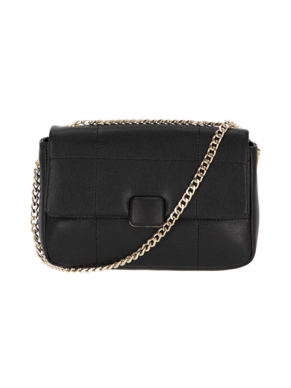 Czarna torebka damska skórzana flap bag L'AF