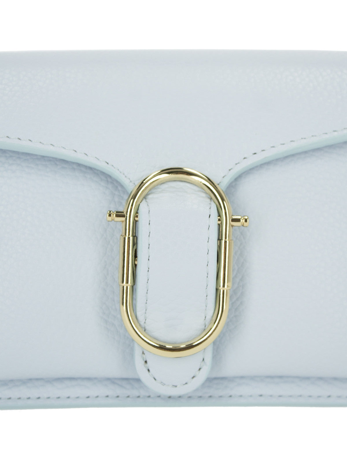Elegancka torebka damska błękitna crossbody z klapą L’AF