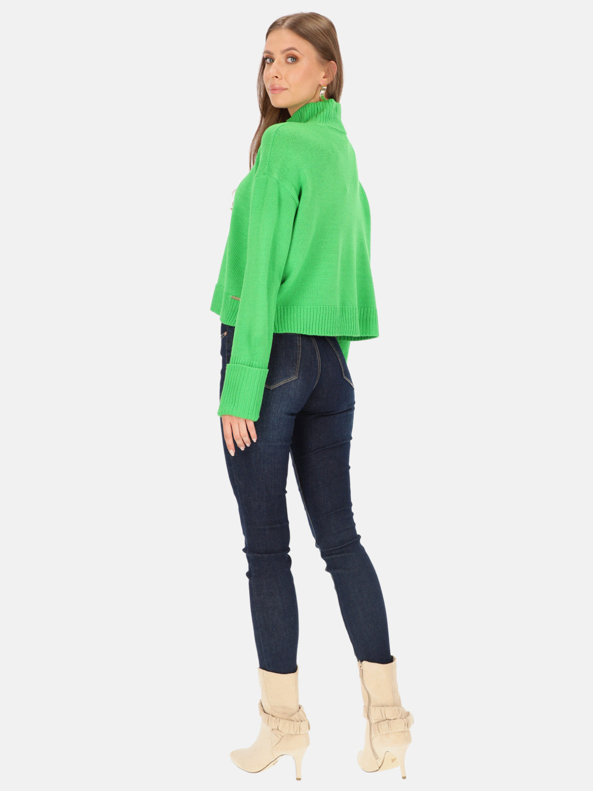 Sweter oversize damski ze stójką Eye For Fashion Roca