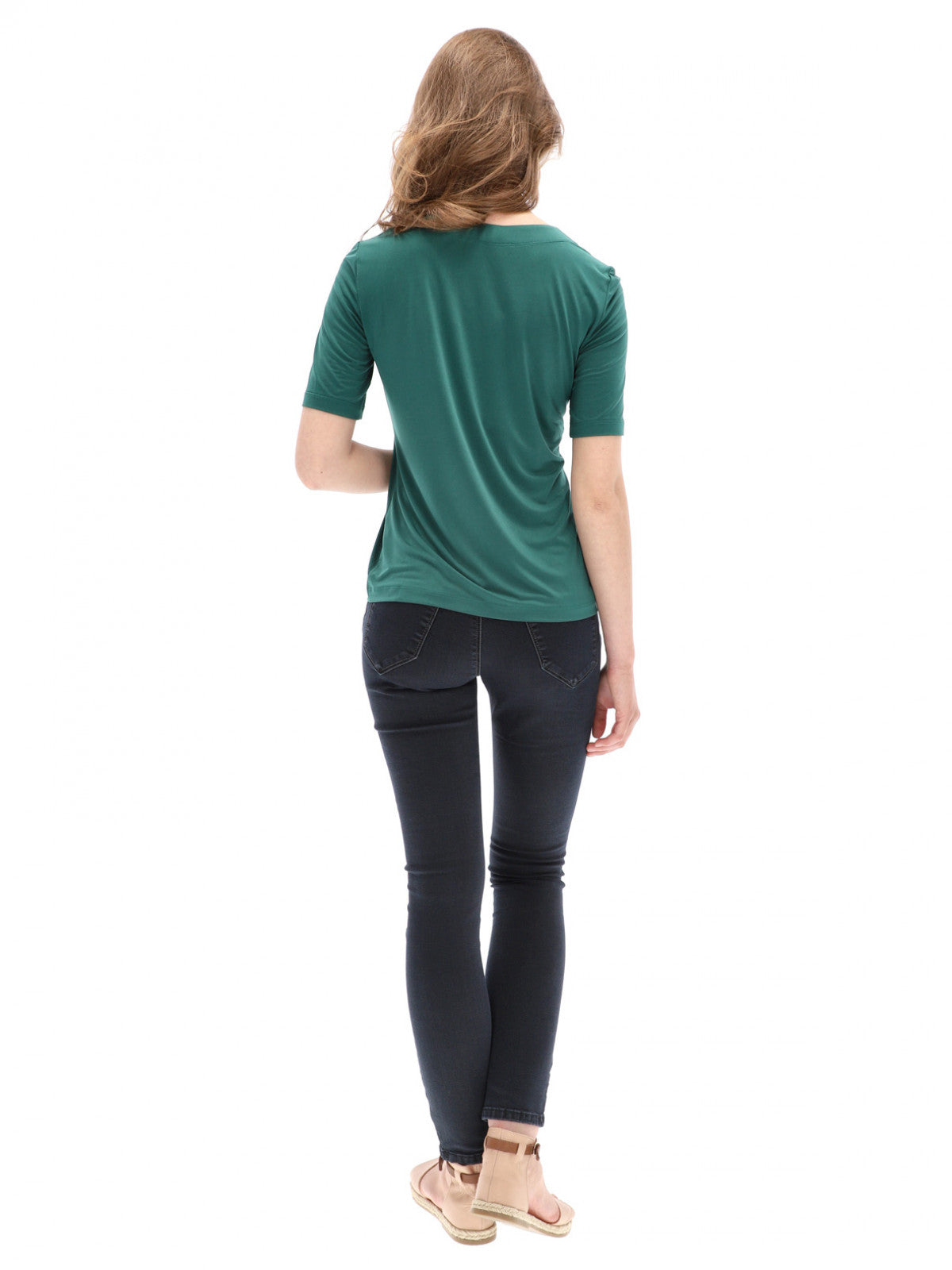 Zielony t-shirt damski Potis & Verso Lora