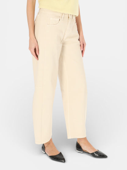 Kremowe jeansy damskie slouchy L’AF Mario