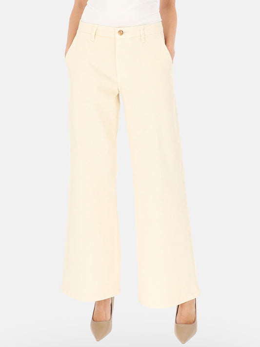 Bawełniane białe jeansy wide leg L’AF Kamea