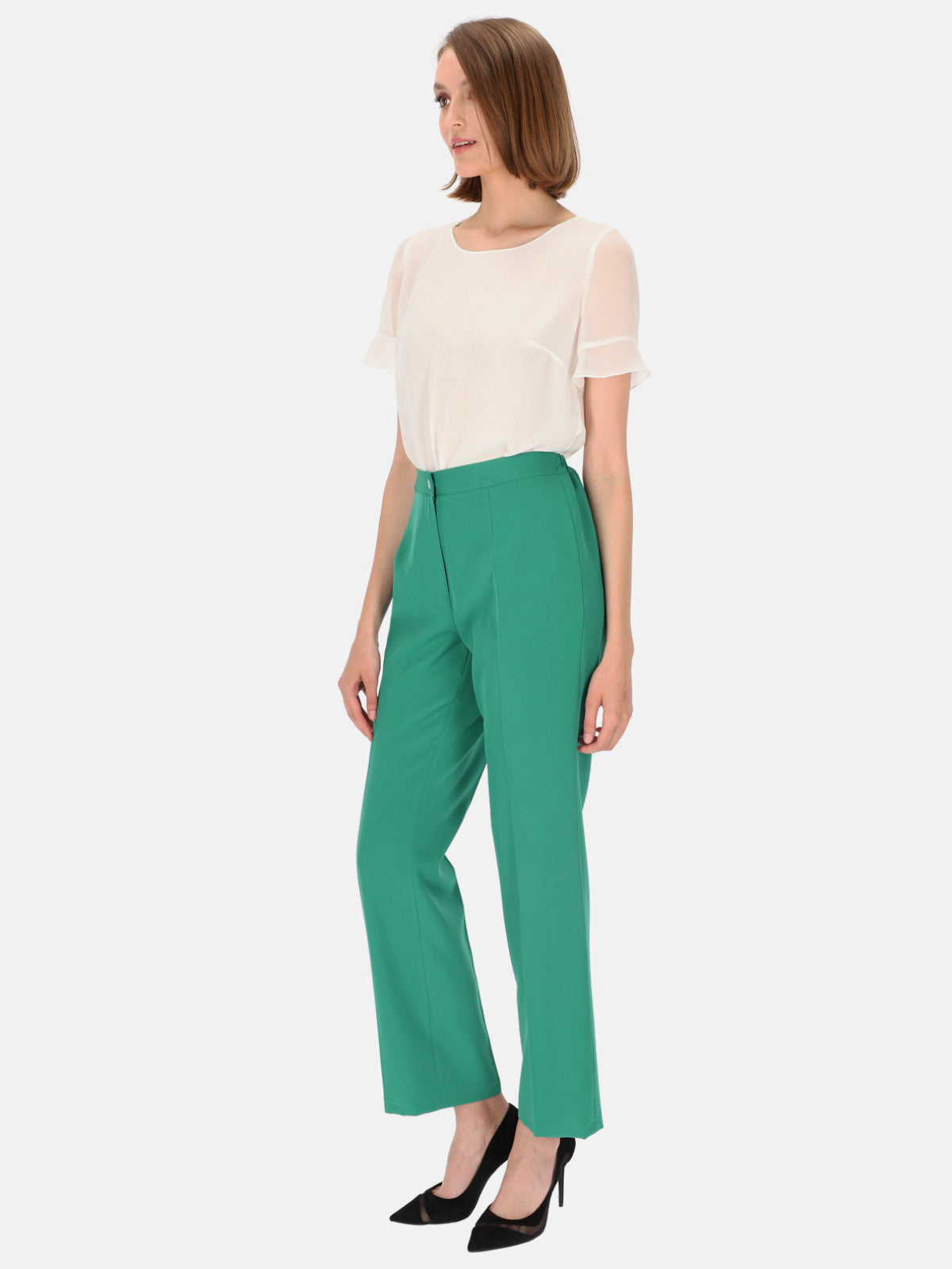 Eleganckie spodnie plus size z gumką w pasie Potis & Verso Gustawa