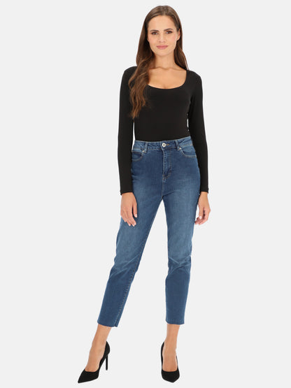 Niebieskie jeansy damskie L'AF Carli