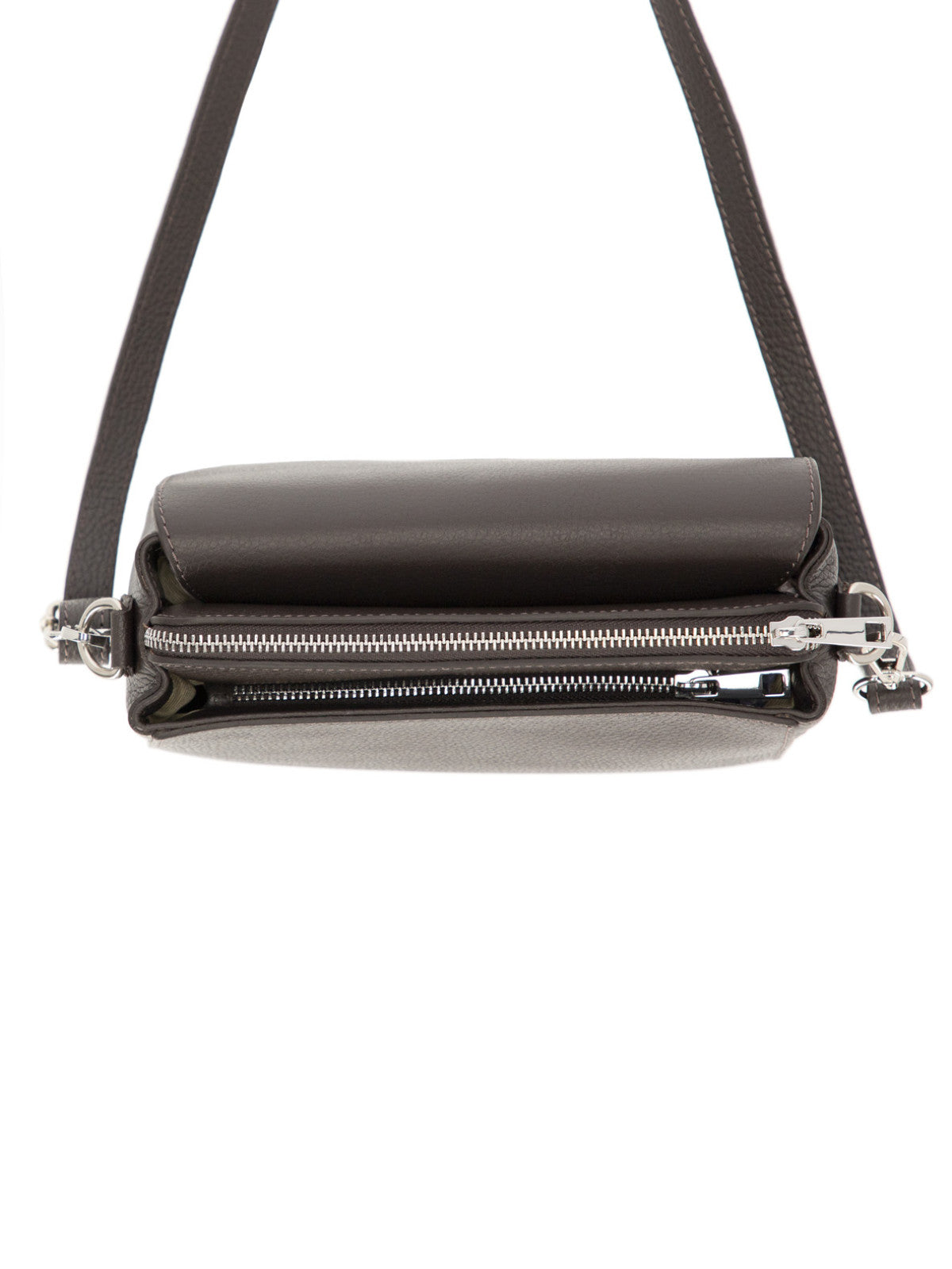 Brązowa skórzana torebka damska crossbody L’AF