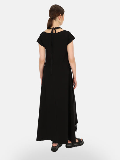 Czarna sukienka maxi z nadrukiem Eye For Fashion