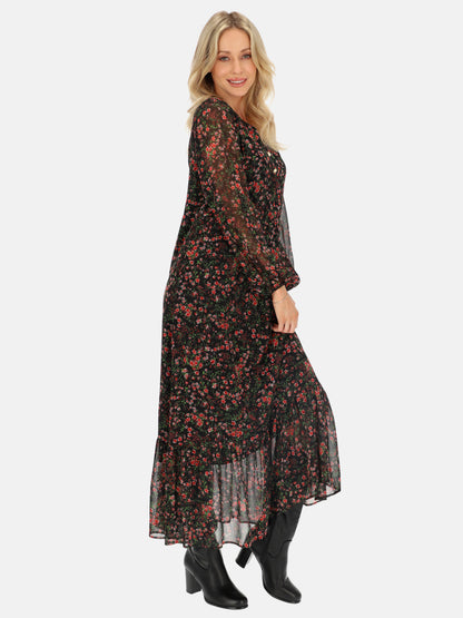 Zwiewna sukienka maxi w kwiaty L'AF Fera