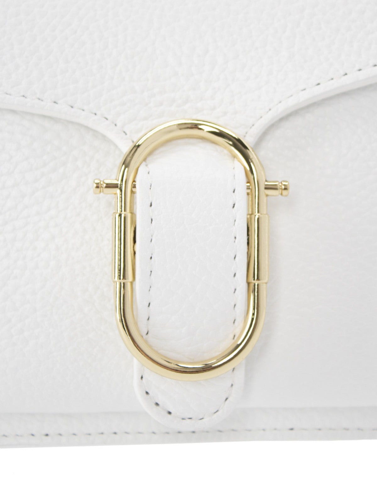 Elegancka torebka damska biała crossbody z klapą L’AF