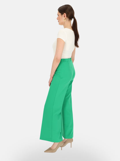 Zielone spodnie typu Wide Leg Eye For Fashion