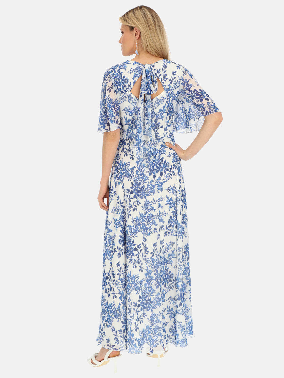 Sukienka maxi w niebieskie kwiaty Potis & Verso Rut