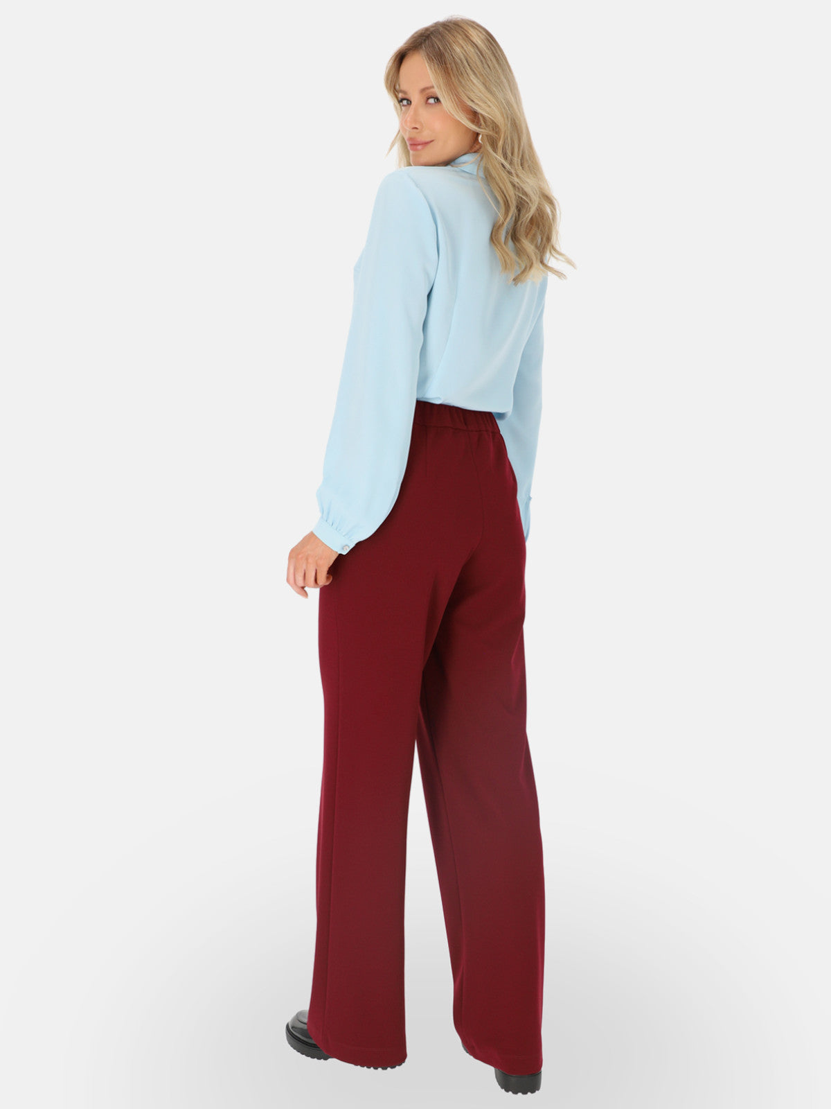 Bordowe spodnie damskie wide-leg L’AF Lorin