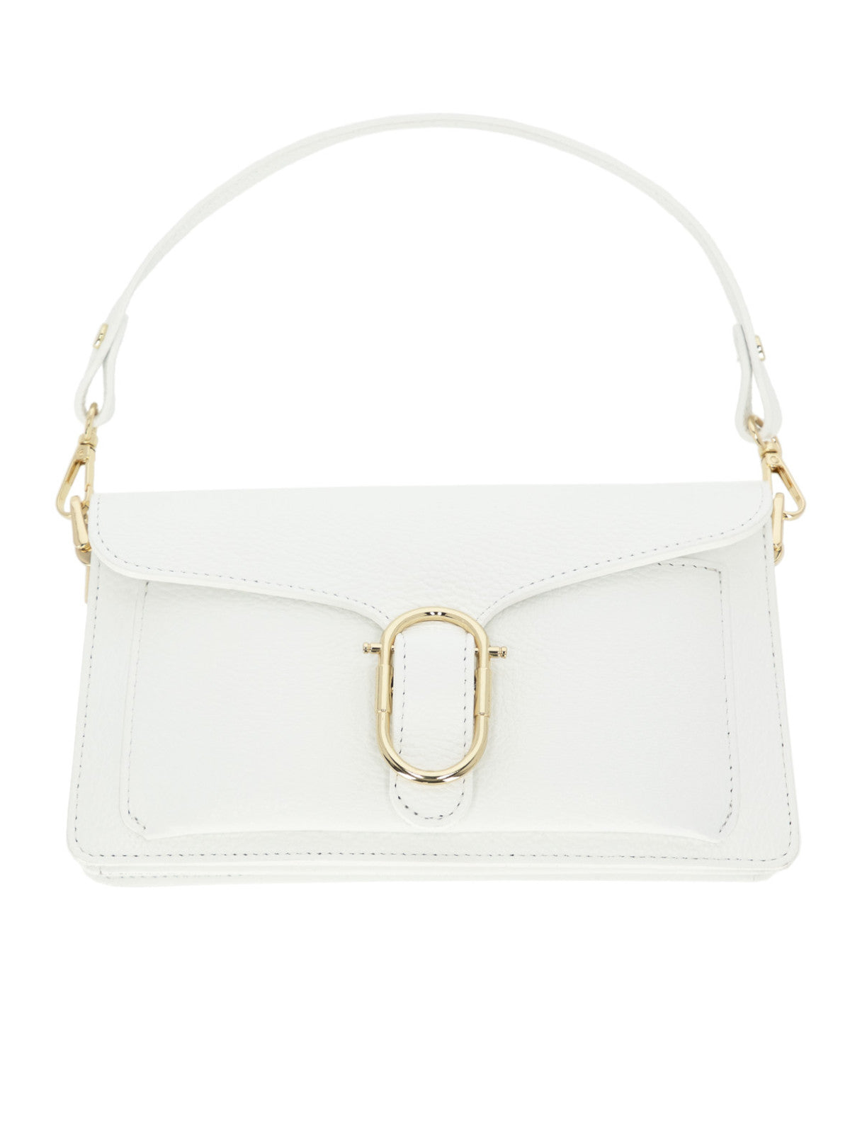 Elegancka torebka damska biała crossbody z klapą L’AF