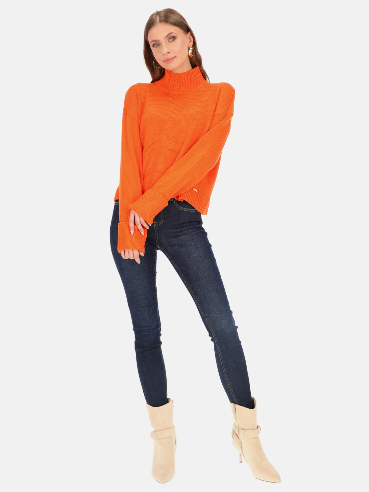 Sweter oversize damski ze stójką Eye For Fashion Roca