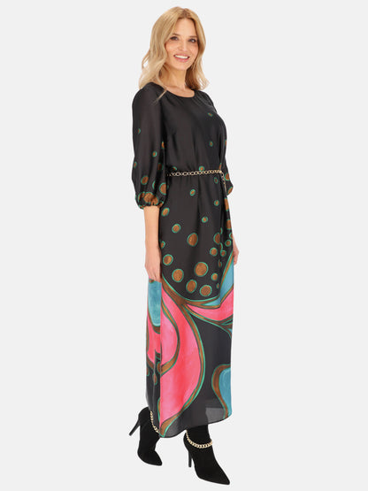 Sukienka maxi w kolorowe wzory L'AF Loretta