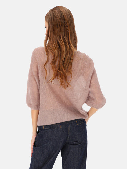 Beżowy sweter moherowy damski L'AF Era