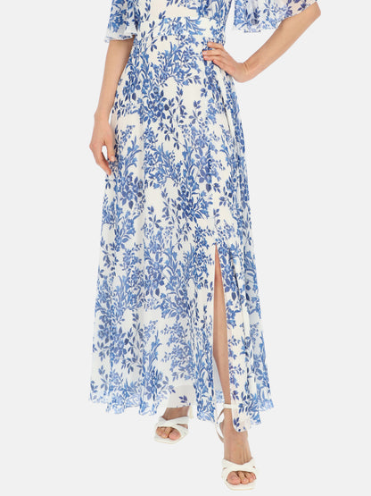 Sukienka maxi w niebieskie kwiaty Potis & Verso Rut