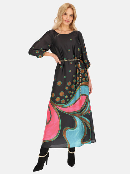 Sukienka maxi w kolorowe wzory L'AF Loretta
