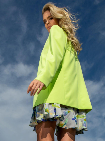 Marynarka damska limonka oversize EyeForFashion