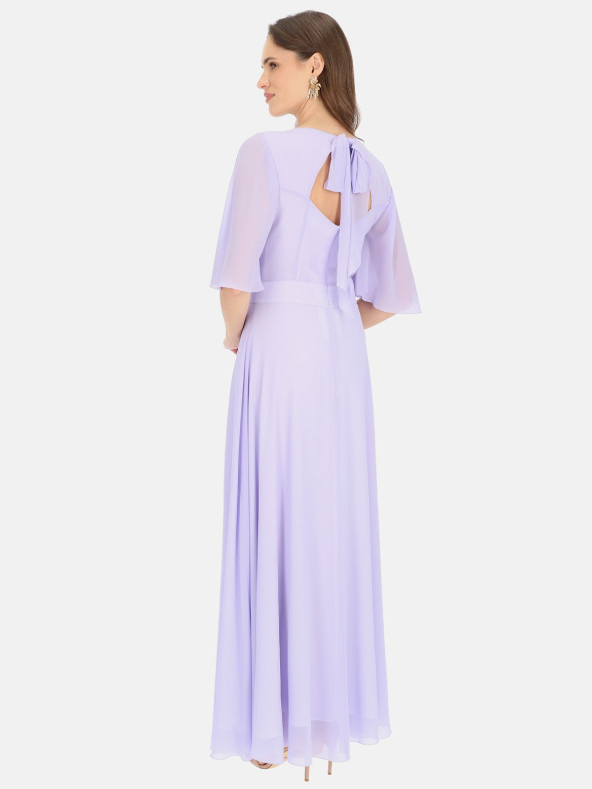 Liliowa elegancka sukienka maxi Potis & Verso Bruna