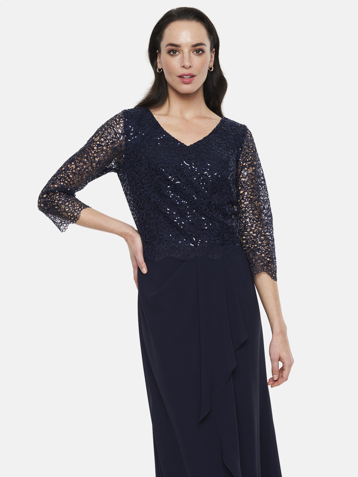 Wyjątkowa długa sukienka z koronką Potis & Verso Marlena