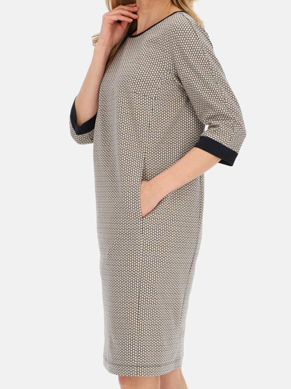 Elegancka sukienka w geometryczny wzór honeycomb Potis & Verso Elena