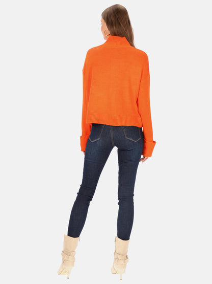Sweter oversize damski ze stójką Eye For Fashion Roca