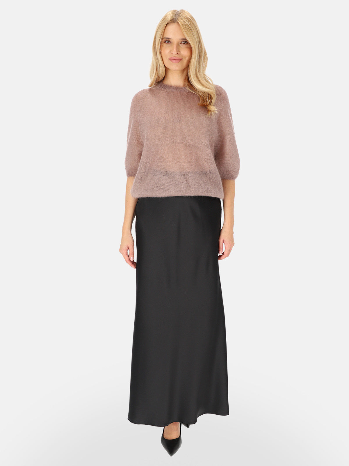 Beżowy sweter moherowy damski L'AF Era