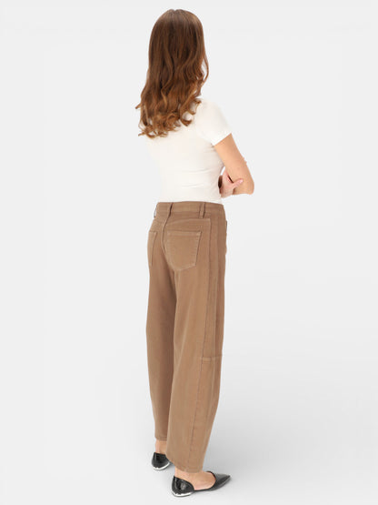 Brązowe jeansy damskie slouchy L’AF Mario